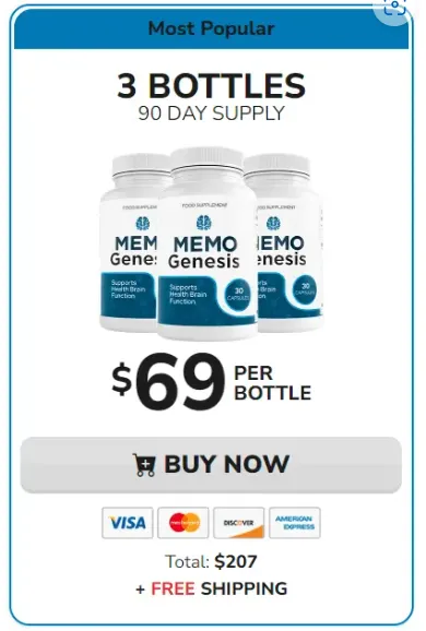 Order Memo Genesis 3 Bottles